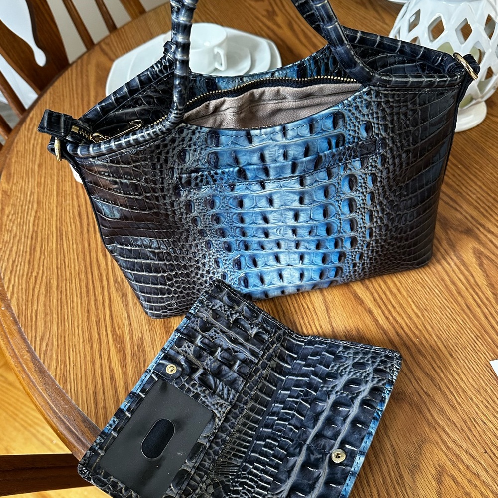Brahmin Elaine and Addy wallet set